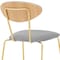 Armen Living Neo Modern Gray Velvet and Gold Metal Leg Dining Room Chairs, PK2 LCNESIGLGRY - alternate 8